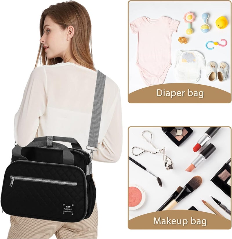 Gogoso Crossbody Small Diaper Bag, Cute Mini Baby Diaper Tote Bags with Insulated Pockets for Traveling Outdoor Parent - Image 3